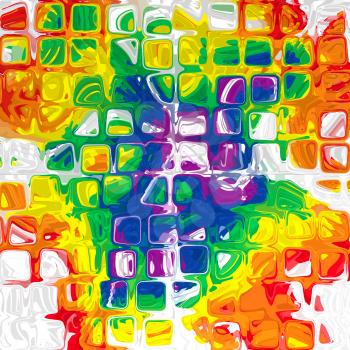 Bright multicolored cube shape pattern as abstract background.Digitally generated image.