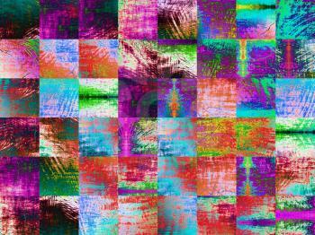 Multicolored abstract background with square geometric shapes.Digitally generated image.