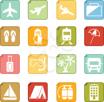 Set of travel icons 