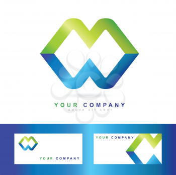 Logo vector template of a corporate or media business symbol