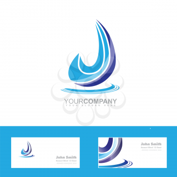 Water drop vector logo symbol
