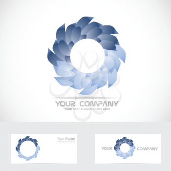 Vector company logo icon element template blue logo circle business