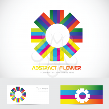 Vector company logo icon element template flower abstract