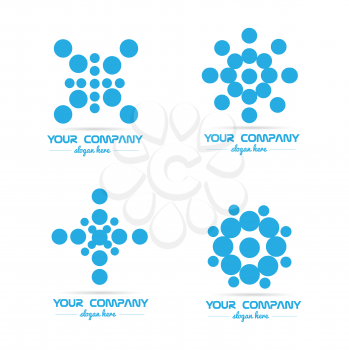 Vector company logo element template of blue circle bubble
