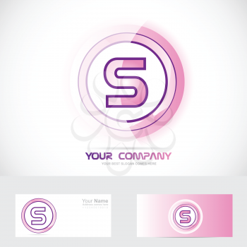 Vector company logo icon element template alphabet letter s circle games media