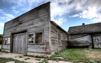 Old Abandoned Building in Saskatchewan Canada rural