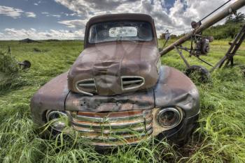 Vintage Farm Trucks Saskatchewan Canada weathered and old