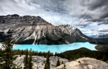 Peyto Lake Alberta Canada emerald green color