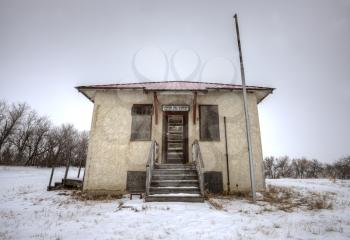 Abandoned School House one room Canada Saskatchewan