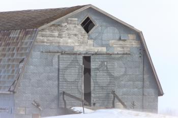 Blizzard and Farm Buildings Saskatchewan