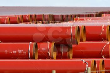 Piled up underground pipes