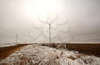 Windmill electrical urbine near Gull Lake Saskatchewan