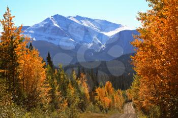 Rocky Mountains in autumn