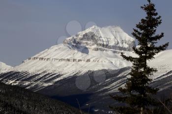 Rocky Mountains in Winter Canada Icefields Parkway
