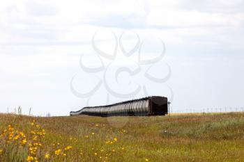 Train in the Prairies tanker cars oil crude