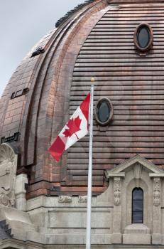 Regina Saskatchewan Legislature dome after repair copper