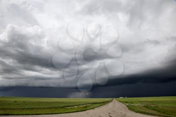 Storm Clouds Saskatchewan Prairie scene Canada Farm