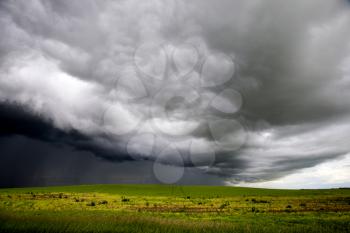 Storm Clouds Saskatchewan Prairie scene Canada Farm