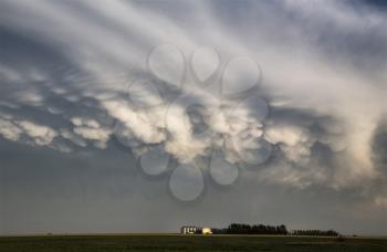 Storm Clouds Saskatchewan Prairie scene Canada Farm