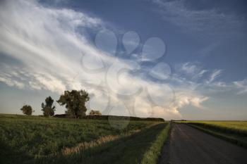 Storm Clouds Saskatchewan Prairie scene Canada Farm