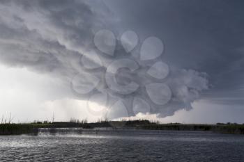 Storm Clouds Saskatchewan Prairie scene Canada Farm