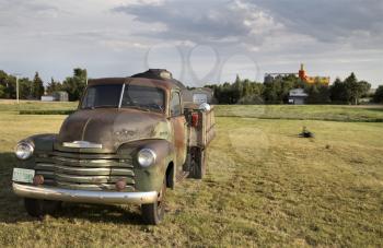 Old Vintage Truck prairie scene Saskatchewan Canada