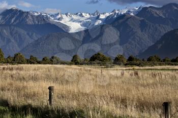 Fox Glacier New Zealand Rural dirt road Southern Alps