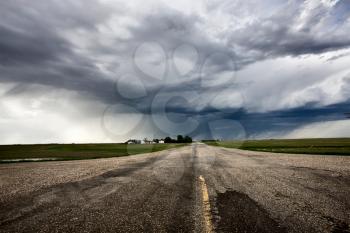 Prairie Storm Clouds Canada Saskatchewan Summer Warnings