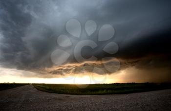 Storm Clouds Canada rural countryside Prairie Scene