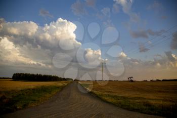 Prairie Storm Clouds Saskatchewan Canada Farm Land