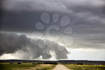Prairie Storm Clouds in Saskatchewan Canada rural setting