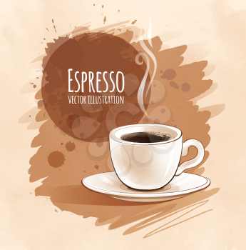 Espresso. Vector illustration. Isolated.