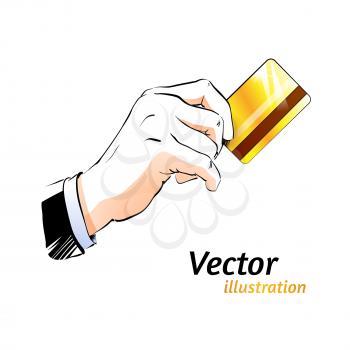 Plastic card. Vector illustration.