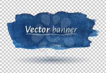 Hand painted watercolor banner. Vector illustration. EPS 10.
