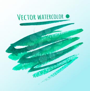 Hand drawn vector watercolor texture. Isolated.