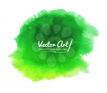 Green abstract vector watercolor background.
