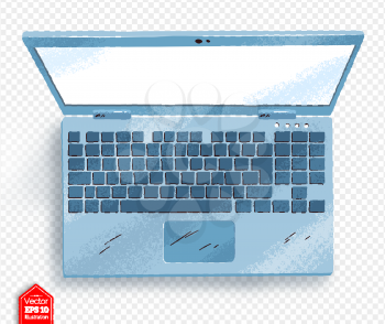 Royalty Free Clipart Image of a Laptop Computer