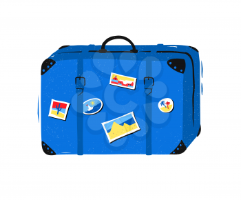 Vector illustration of travel bag isolated on white background.