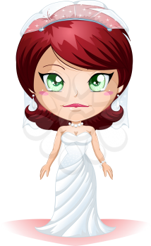 Royalty Free Clipart Image of a Bride