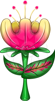 Royalty Free Clipart Image of an Exotic Flower