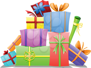 Royalty Free Clipart Image of Presents