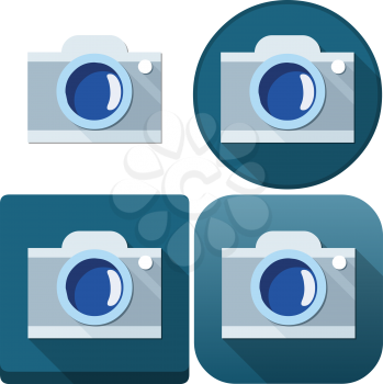 Vector illustration pack of a camera and camera icons