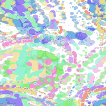 Vector graphic, artistic, seamless pattern stylized for the watercolor splashes of colorful paint