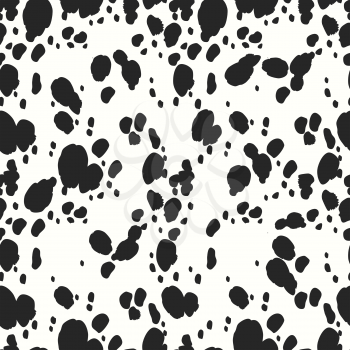 Vector seamless pattern. Design animal print pattern texture skins Dalmatians. Can be used for risonka on fabric, wallpaper, wrapping paper.
