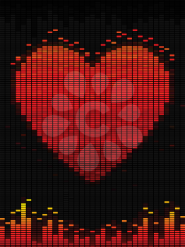 Heart on equalizer for your design.