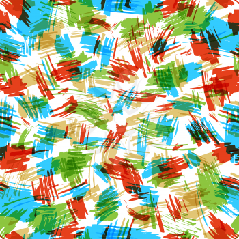 Hand-drawn red, green and blue brush strokes. Boundless background can be used for web page backgrounds, wallpapers, wrapping papers and invitations.
