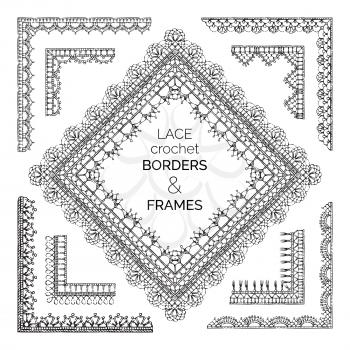 Sketch crochet corners, knitting edging and border patterns.