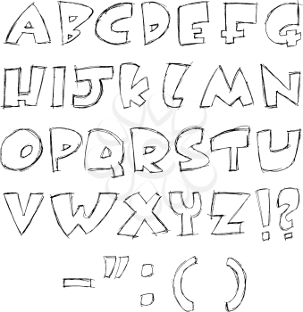 vector sketchy alphabet