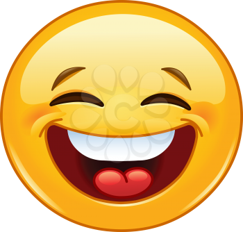 Emoticon laughing with closed eyes