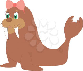 Royalty Free Clipart Image of a walrus